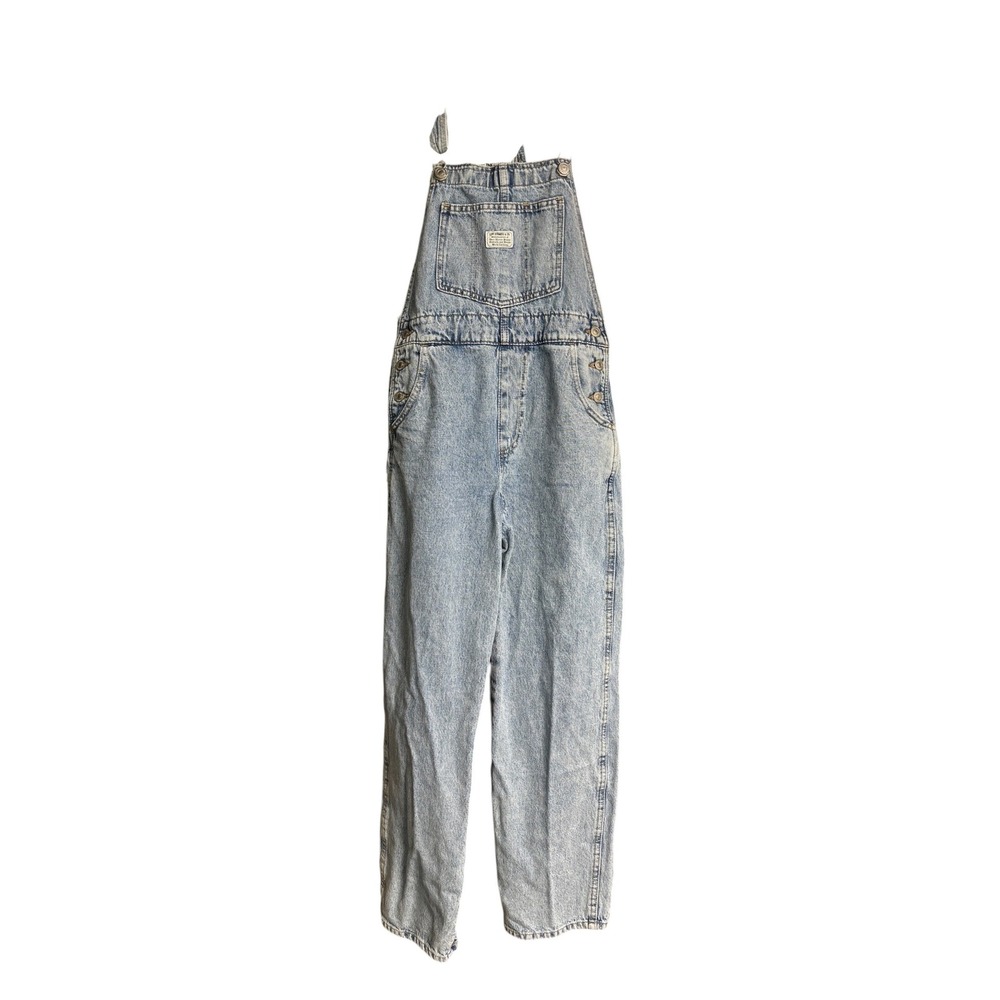 Levis Denim Overalls Light Wash Two Horse Brand Workwear Womens XS W29 L28